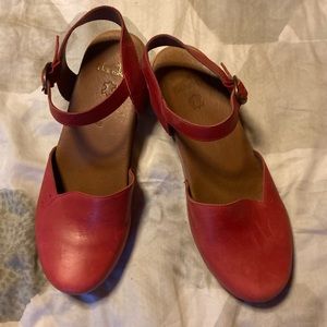 Dansko Red Leather work clogs